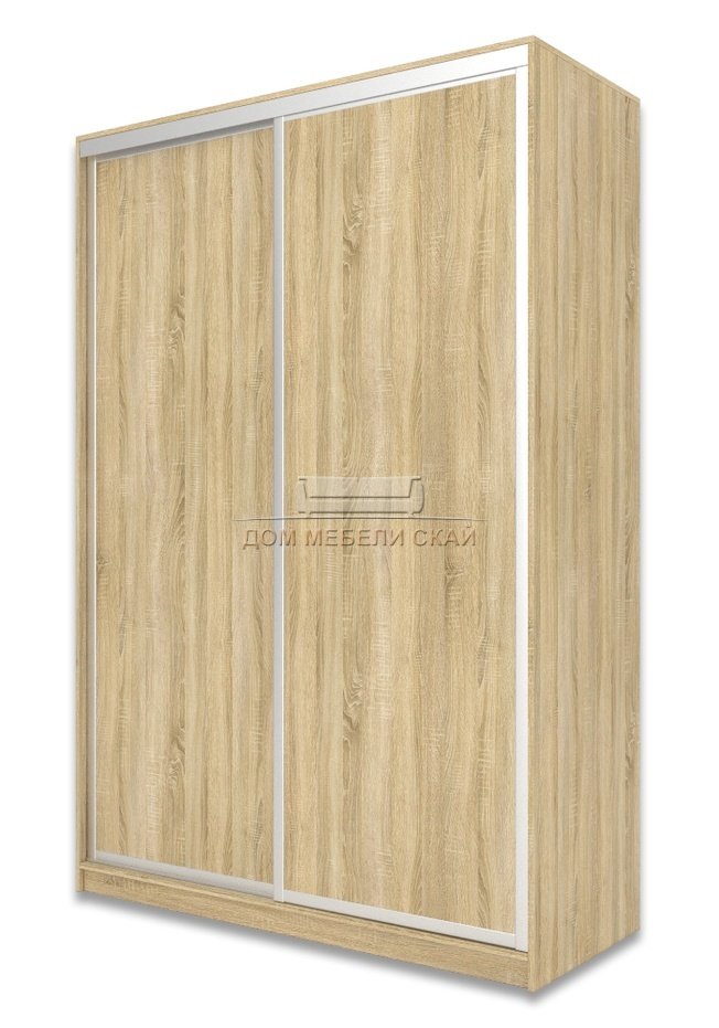 Шкаф-купе Юпитер 2-дверный без зеркала 1500 (глубина 600, высота 2200), дуб сонома