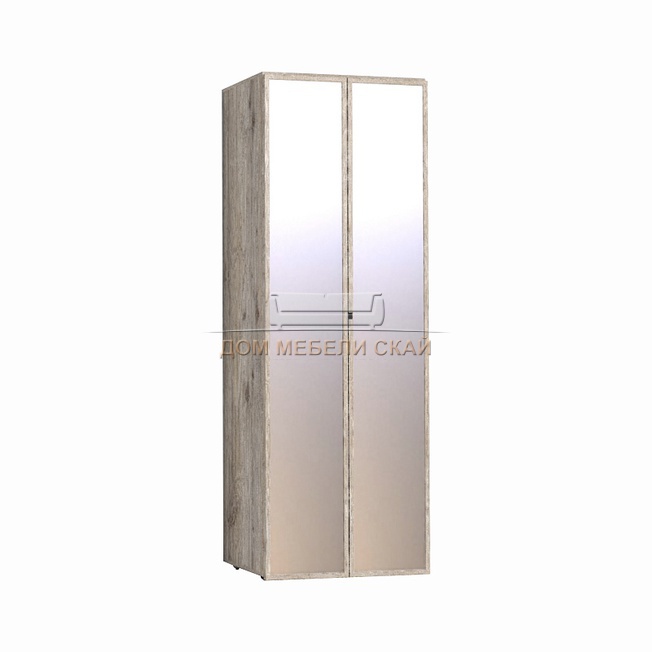 Шкаф 2-дверный для одежды зеркальный Nature 54, гаскон пайн