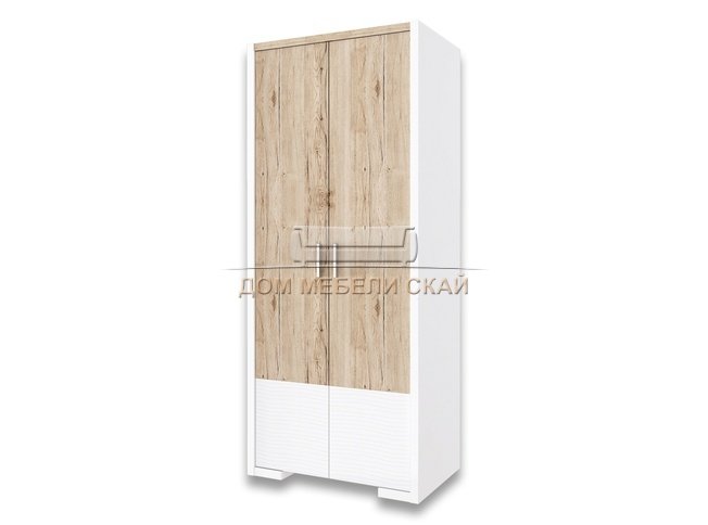 Шкаф 2-дверный для одежды Венето, санремо белый