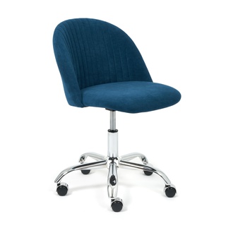 Кресло офисное MELODY, флок синего цвета 32
