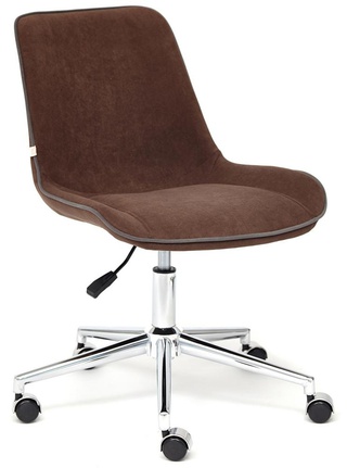 Офисное кресло Style, флок коричневого цвета 6