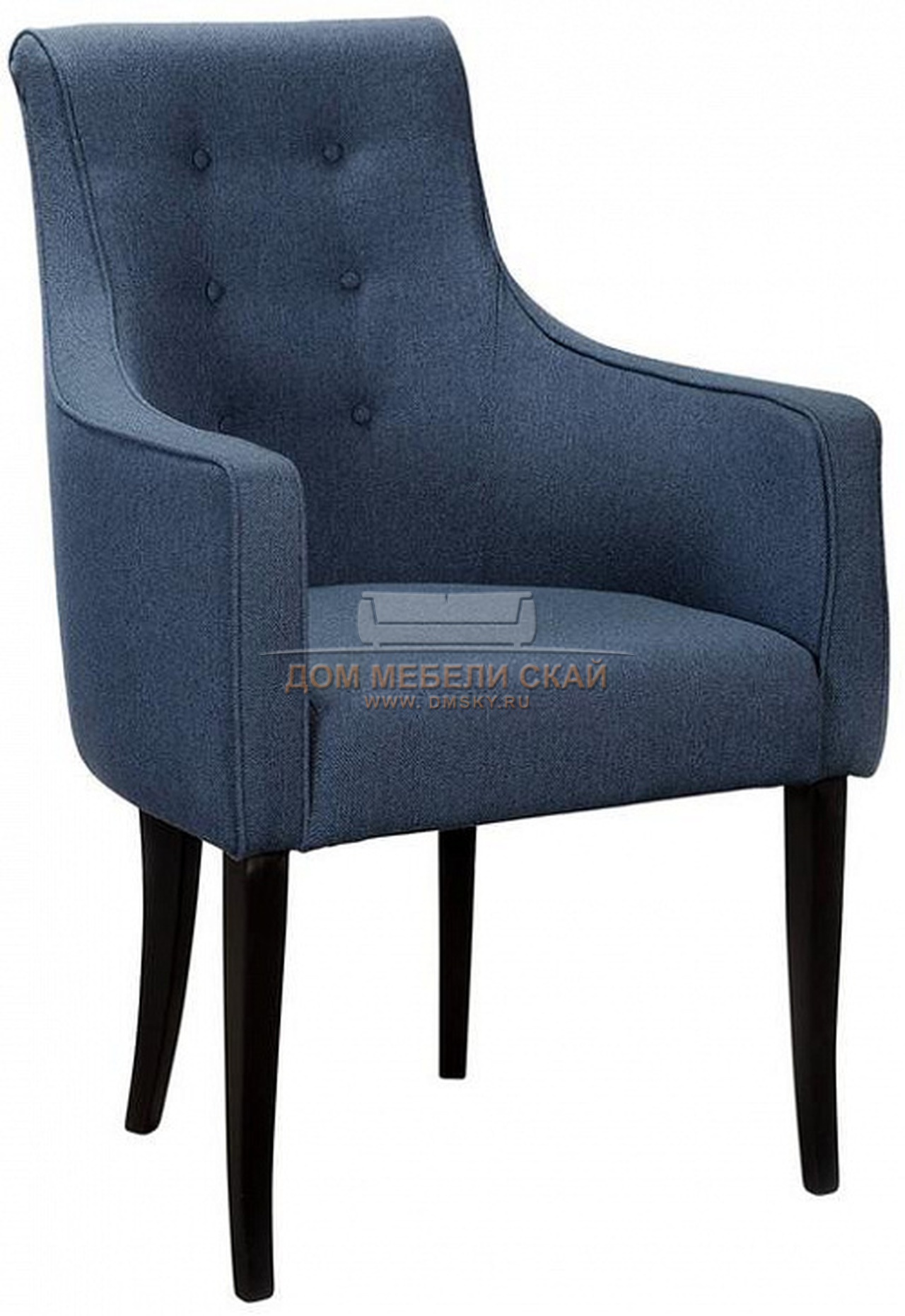 Стул-кресло Чикаго, рогожка синего цвета сканди блю арт/черный - купить в Москве недорого по цене 16 890 руб. (арт. B10045497)