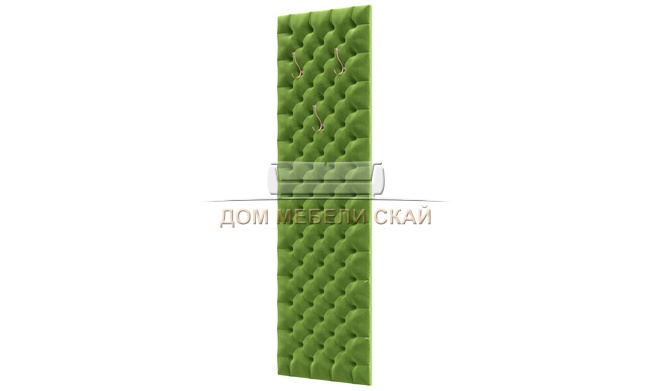 Панель стеновая с крючками Графтон 0826, велюр зеленый bella 10