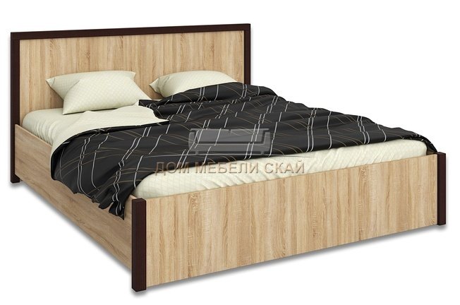 Кровать двуспальная Bauhaus 1800 с подъемным механизмом, дуб сонома