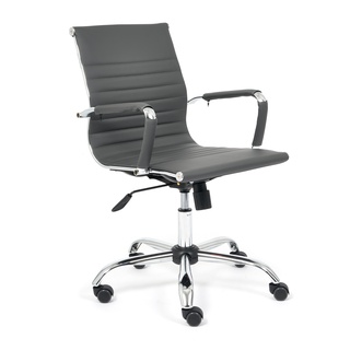 Офисное кресло Urban-Low, экокожа серый металлик