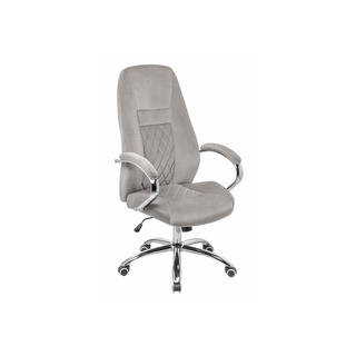 Офисное кресло Aragon, светло-серый велюр