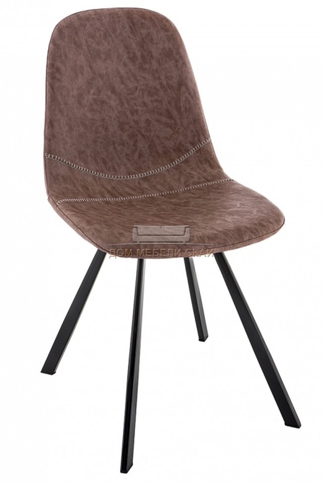 Стул Lago, экокожа коричневого цвета