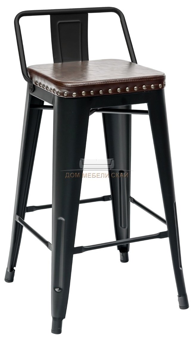 Стул полубарный TOLIX SOFT, черный матовый