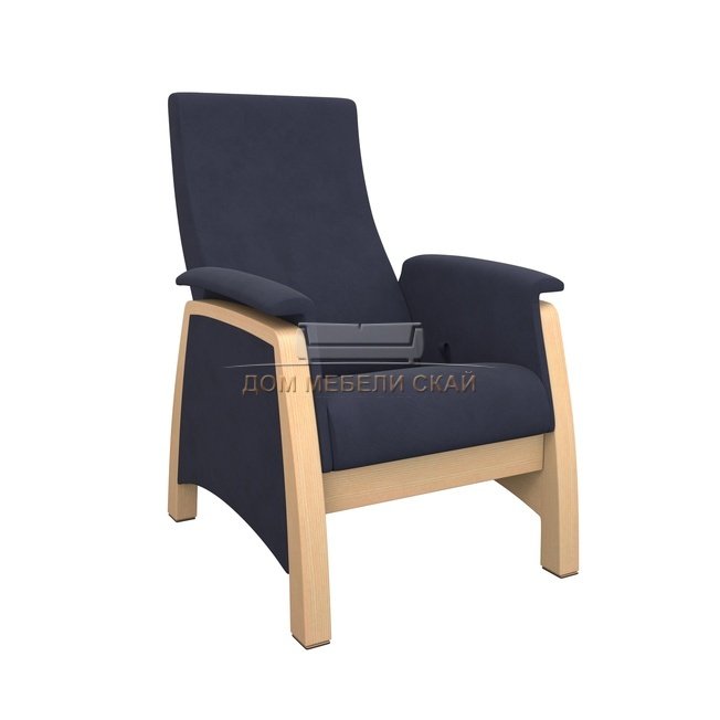 Кресло-глайдер Модель Balance 1, натуральное дерево/verona denim blue