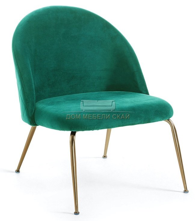 Стул-кресло Mystere, велюровый зеленого цвета