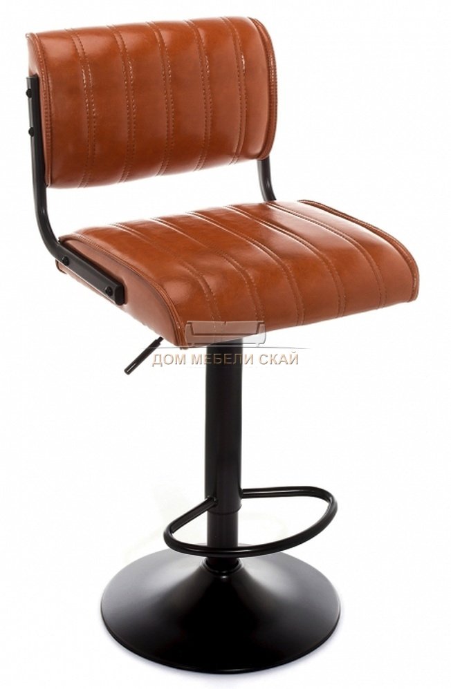 Барный стул Kuper loft, экокожа коричневого цвета