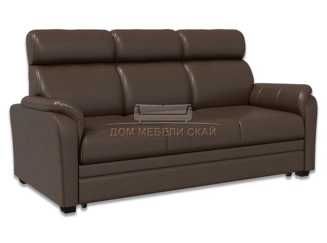 Диван-кровать Омега 1400, коричневая экокожа