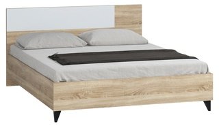 Кровать двуспальная Ривьера с ножками 1600, дуб сонома