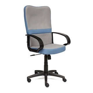 Кресло офисное CH757, серая/синяя рогожка