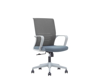Кресло офисное Betta, серый пластик/серая сетка/серая ткань