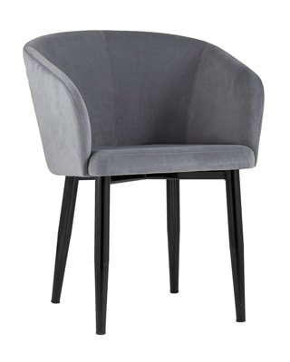 Кресло Ральф, велюровый серого цвета