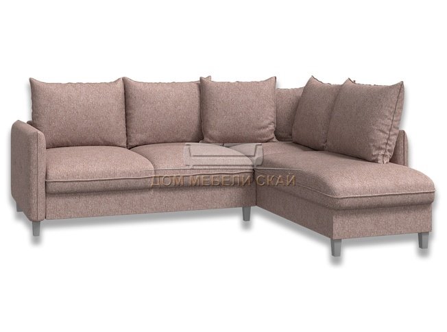 Угловой диван-кровать Лофт, карамельный/рогожка