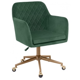 Компьютерное кресло Molly, велюр зеленого цвета green/золото gold