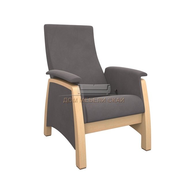 Кресло-глайдер Модель Balance 1, натуральное дерево/verona antrazite grey