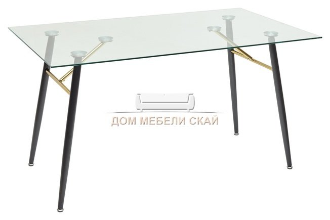 Стол обеденный GOLD 140, прозрачный
