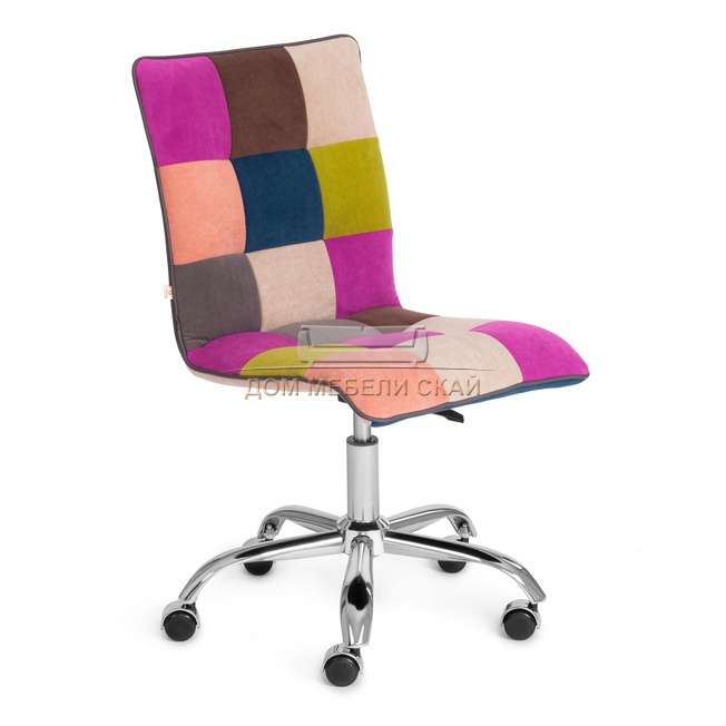 Кресло офисное Зеро Zero, флок многоцветный