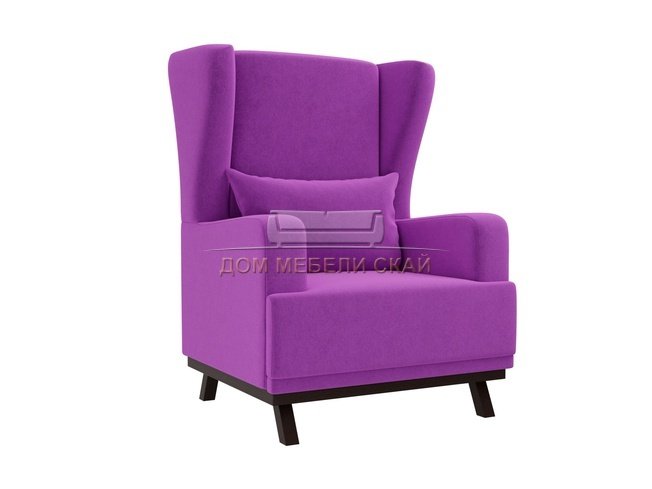 Кресло Джон, фиолетовое/микровельвет