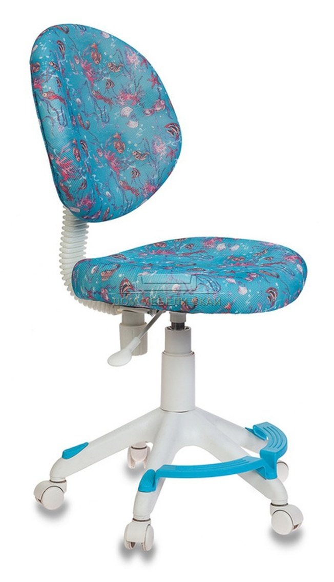 Кресло детское KD-W6-F, аквариум на голубом фоне/сетка