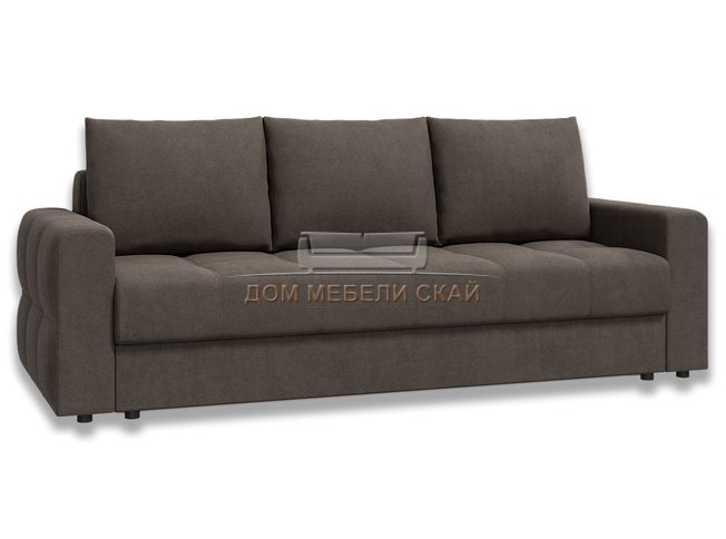 Диван-кровать Лира комфорт 1400, серо-коричневый велюр
