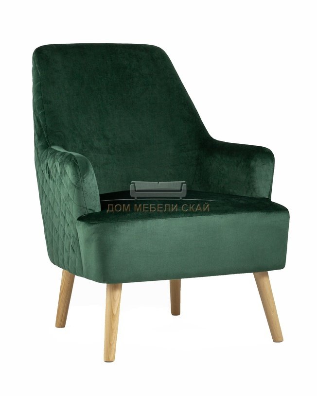 Кресло Хантер, велюр зеленый