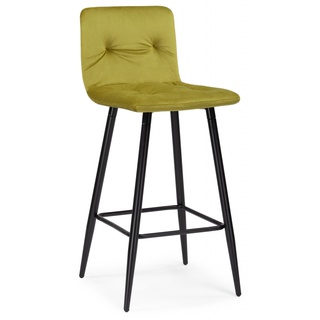 Барный стул Stich, велюровый светло-зеленого цвета khaki