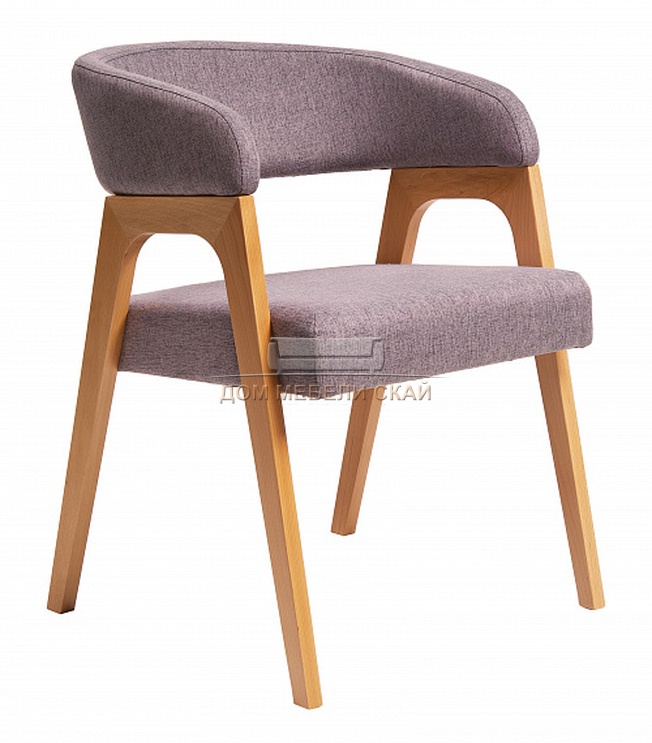 Стул Baxter, рогожка серого цвета Грей/натуральный бук