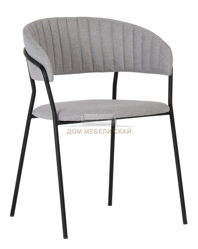 Стул Turin, велюровый серого цвета