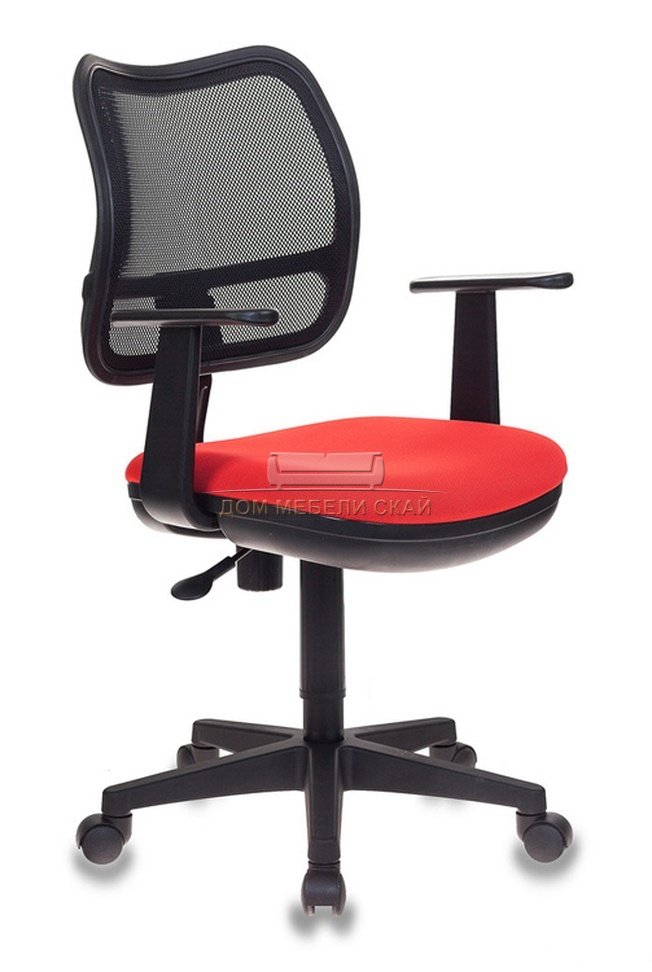 Кресло офисное CH-797AXSN, красная ткань/сетка