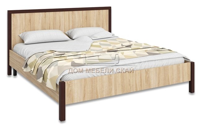 Кровать двуспальная Bauhaus 1800, дуб сонома