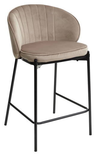 Полубарный стул WENDY, велюровый бежевого цвета BLUVEL-40