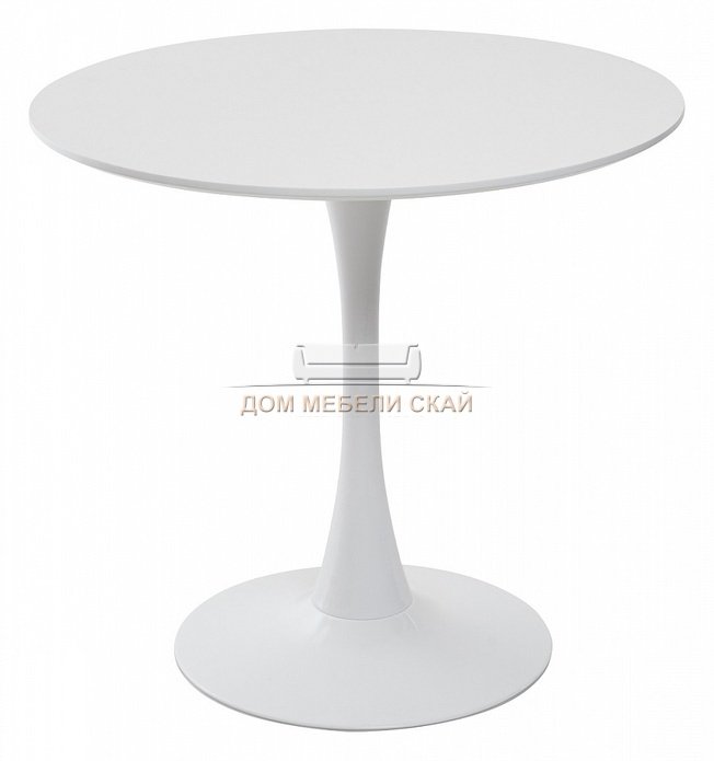 Стол обеденный круглый COLUMN T631 D80, белый