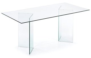 Стол обеденный Burano из прозрачного закаленного стекла
