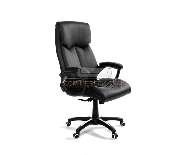 Кресло руководителя Даллас, черная экокожа/black
