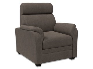 Кресло Омега, серо-коричневый велюр