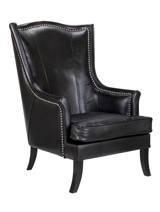 Кресло Chester, черная натуральная кожа black leather