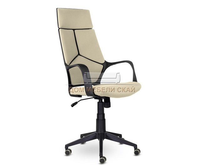 Кресло офисное IQ, black plastic sand черный пластик/песочная ткань