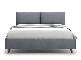Кровать двуспальная 160x200 Trazimeno Lux, серый велюр velutto 32