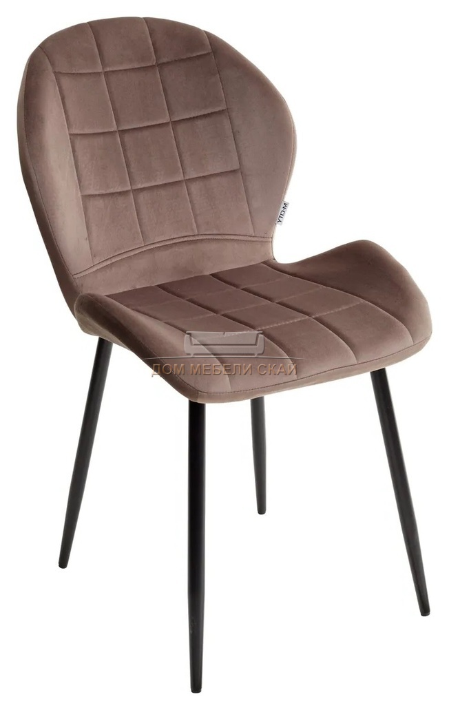 Стул FLOWER, велюровый светло-коричневого цвета BLUVEL-38 LATTE