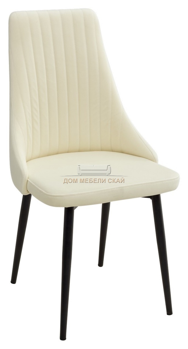 Стул Руссо, сливочный велюр Premier 01/черный каркас