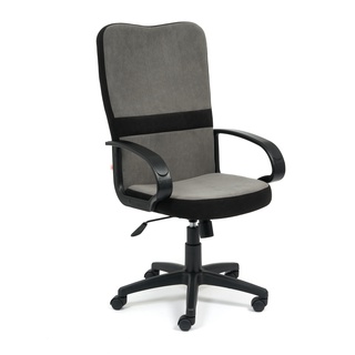 Офисное кресло СН757, серый/черный велюр