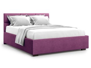 Кровать полутороспальная 140x200 Bolsena с подъемным механизмом, фиолетовый велюр velutto 15