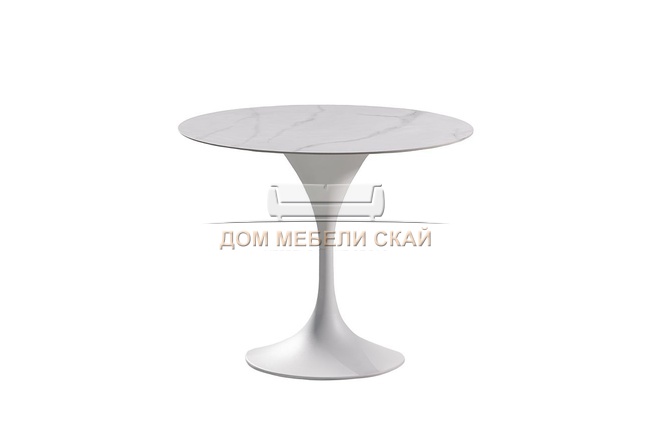 Стол обеденный круглый Верона, белый