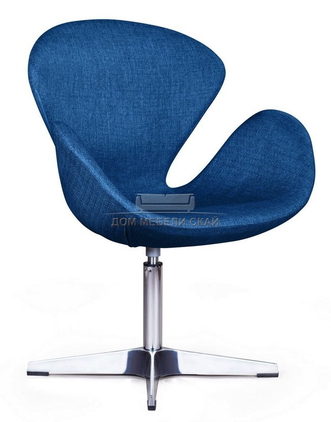 Лаунж кресло Swan, рогожка синяя
