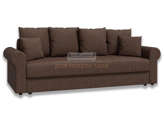 Диван-кровать Лира люкс 1400, коричневый/рогожка