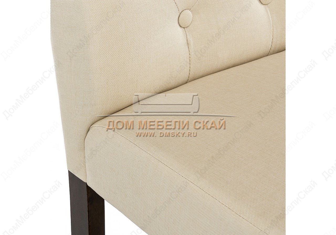 Стул elegance dark walnut fabric cream бежевого цвета